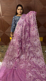 ORGANZA SAREE ( EMB)