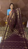 KATTAN SILK SAREE ( Maroon check)