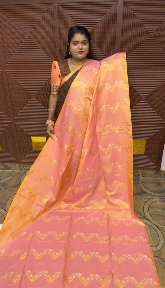 KANCHI SOFT SILK SAREE (pink/y)