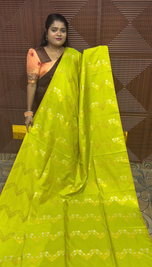 KANCHI SOFT SILK SAREE (lime)