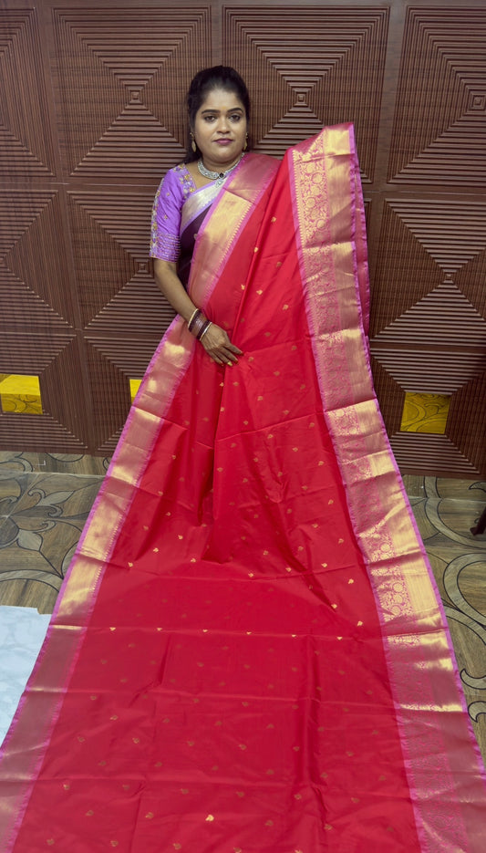 KATTAN SILK SAREE (red) PRE BOOKING 15 DAYS DISPATCH