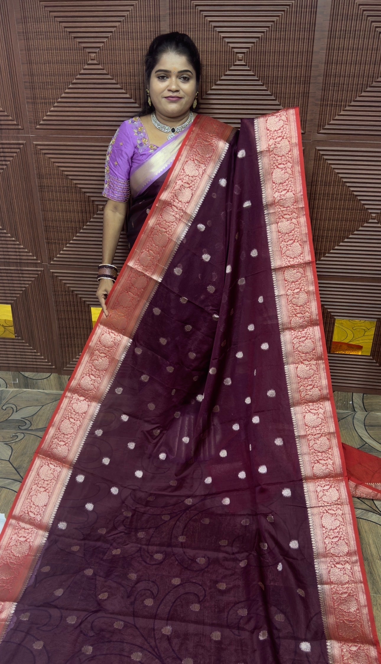 WARM SILK SAREE (wine)