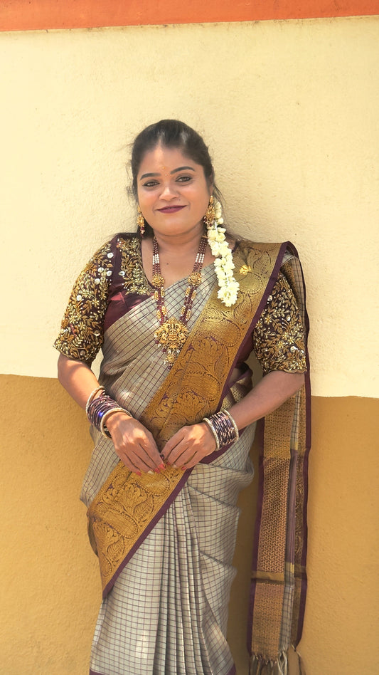 KATTAN SILK SAREE CHECKED