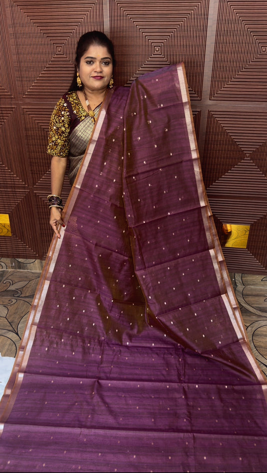 MAGESHWARI COTTON WITH CONTRAST BLOUSE ( galaxy purple)