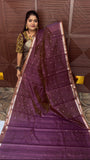 MAGESHWARI COTTON WITH CONTRAST BLOUSE ( galaxy purple)