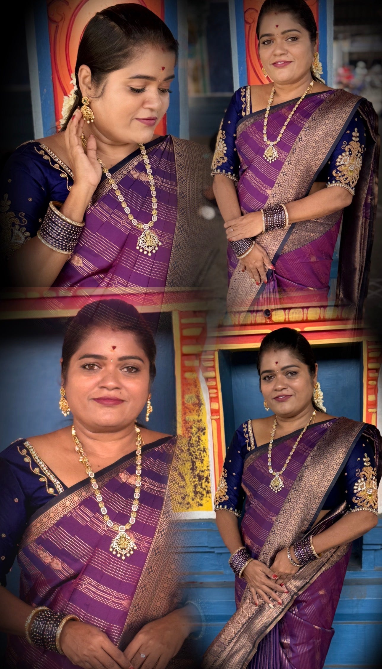 KANCHI SOFT SILK SAREE ( Dark pur)