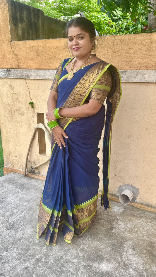 Kanchi Chettinad Cotton saree \ Pre Booking Available 10 to 15 days Dispatch