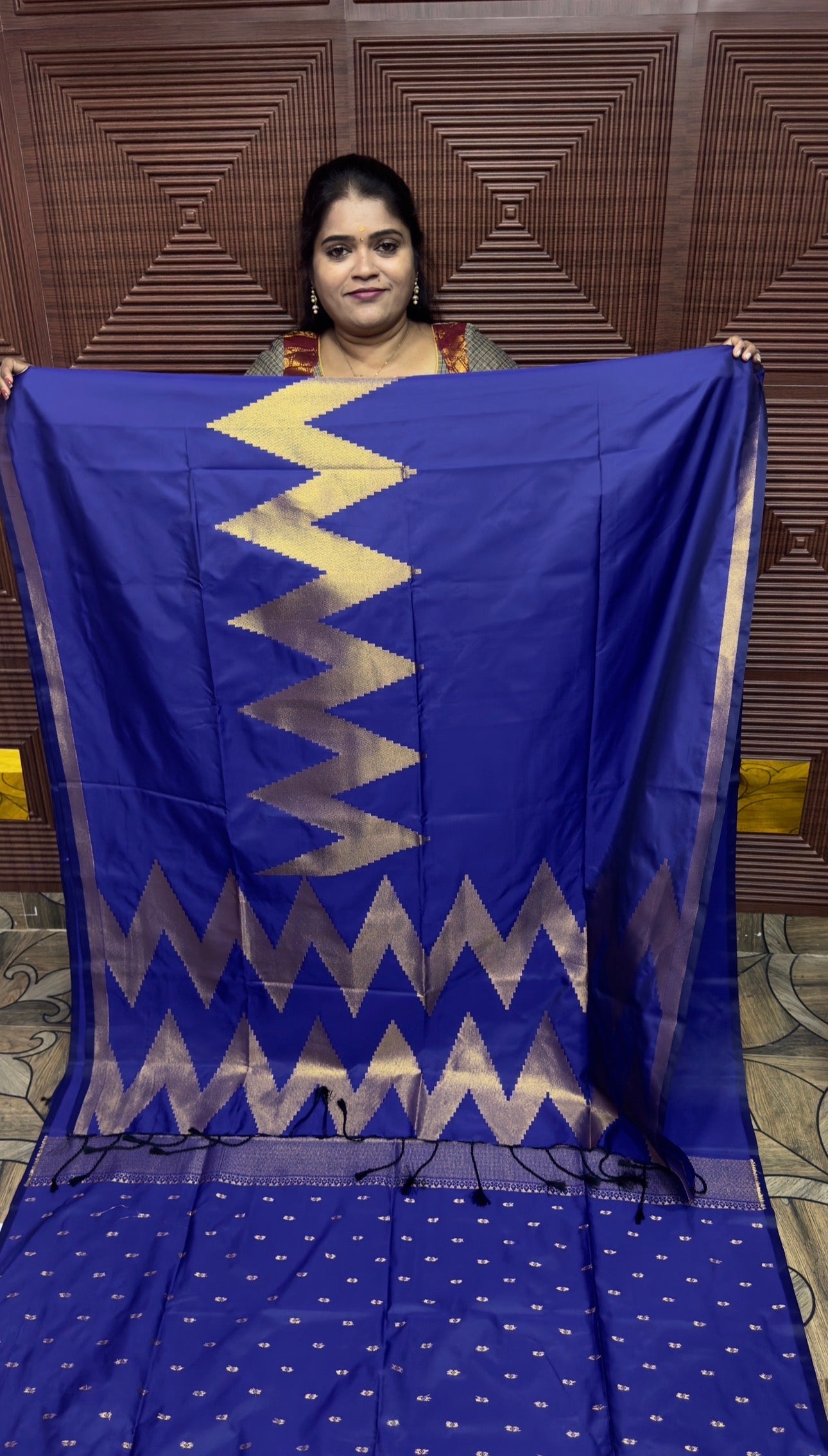 KANCHI SOFT SILK SAREE ( TE-INK BLUE)