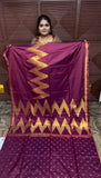 KANCHI SOFT SILK SAREE ( TE-DARK PURPLE)