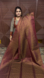 KANCHI SOFT SILK SAREE ( GOLD MAROON)