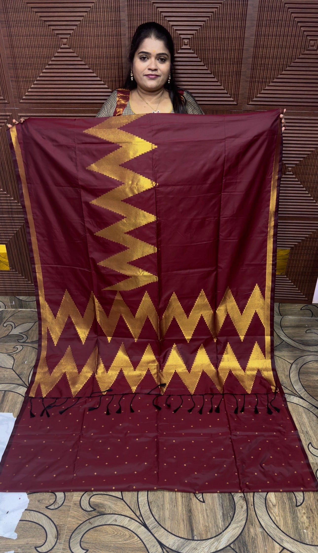 KANCHI SOFT SILK SAREE ( TE-MAROON)