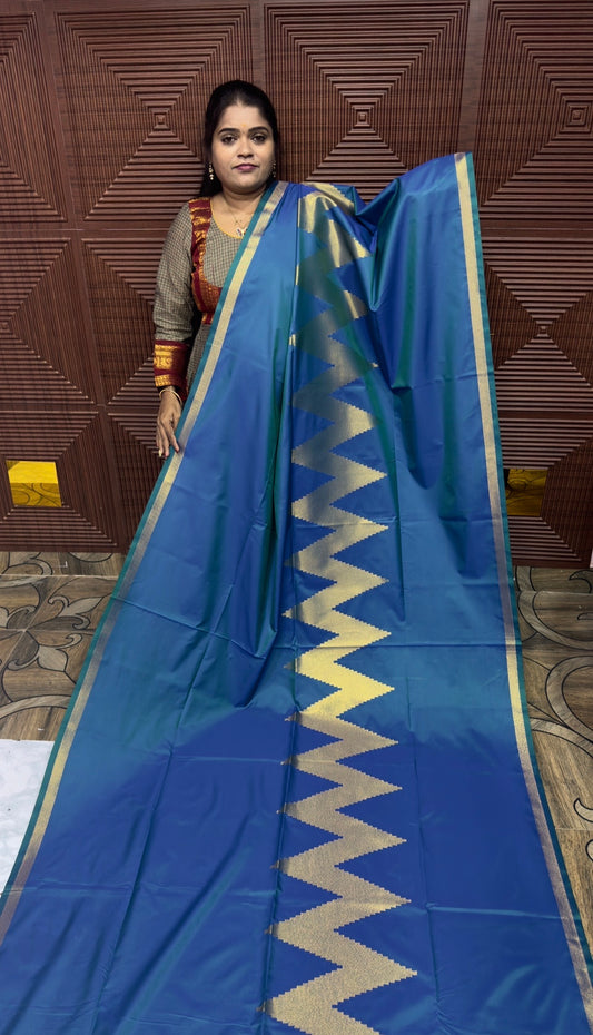 KANCHI SOFT SILK SAREE ( TE- BLUE)