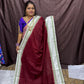 Warm Silk Saree With Contrast Blouse