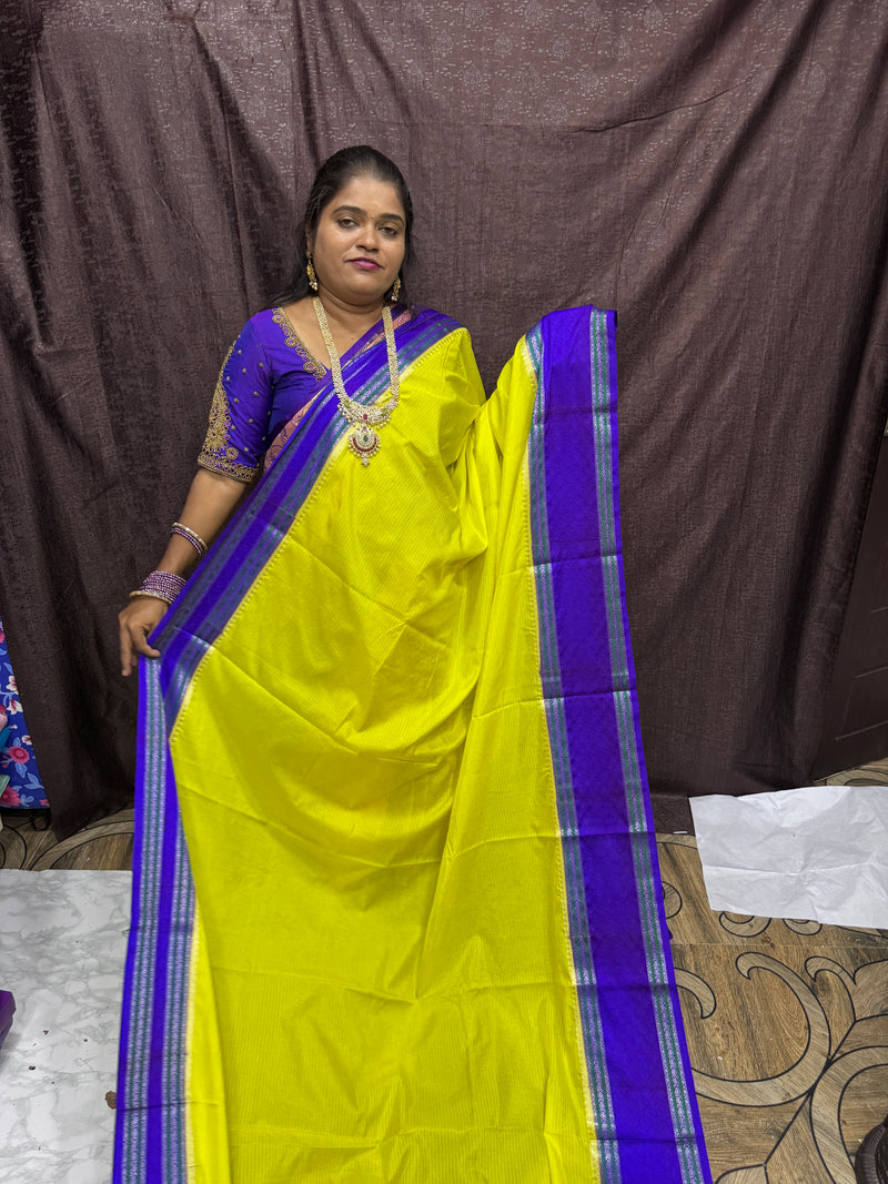 Warm Silk Saree With Contrast Blouse
