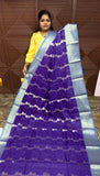 BANARASI SOFT SILK SAREE ( INDIGO)