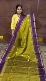 BANARASI SOFT SILK SAREE (OLIVE GREEN )