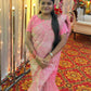 ORGANZA SAREE ( HOT PINK)