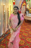 ORGANZA SAREE ( HOT PINK)