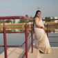 BANARASI SOFT SILK SAREE (White )