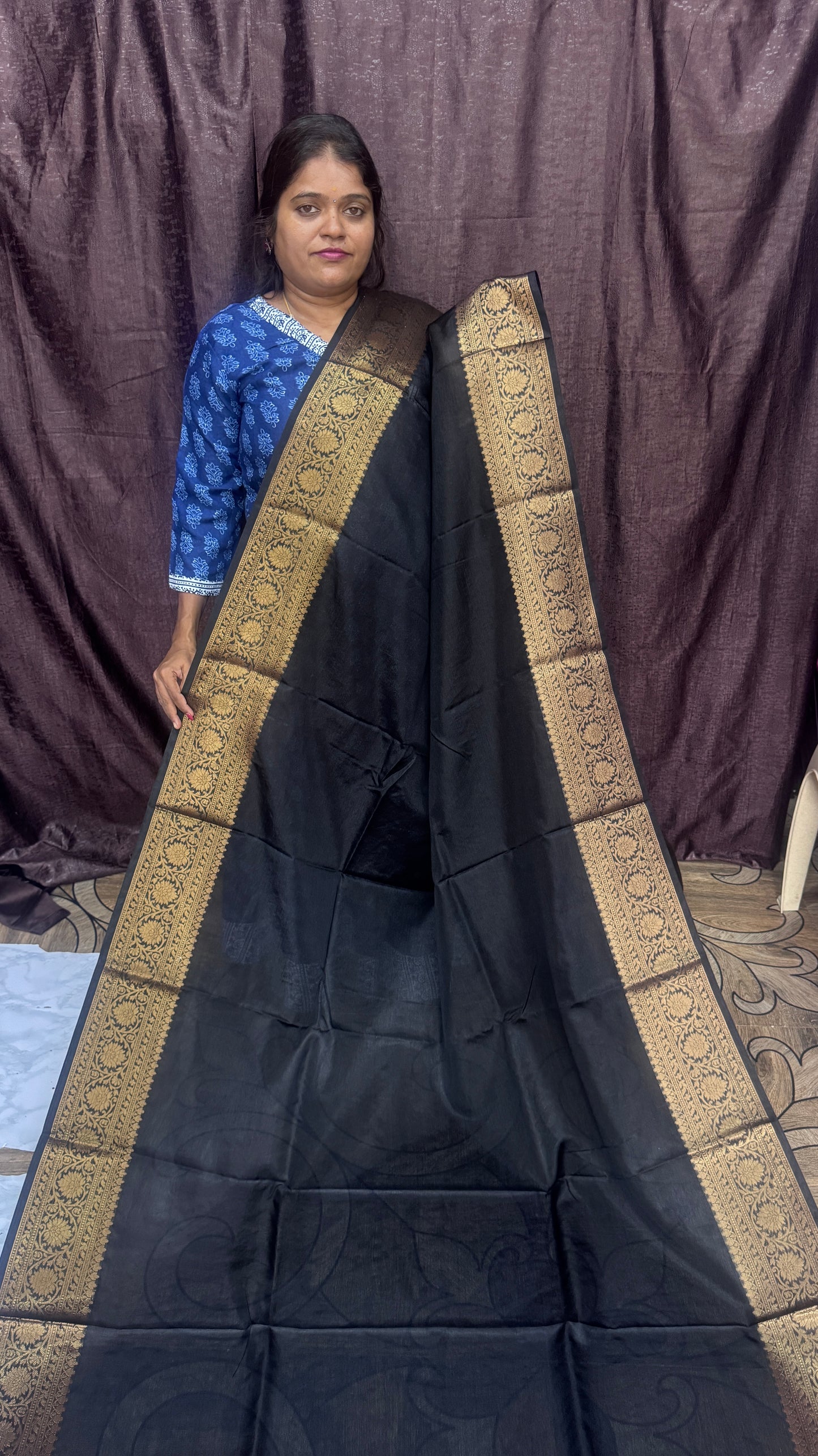 Warm Silk saree (Black)