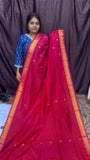Kalyani Cotton saree (red)