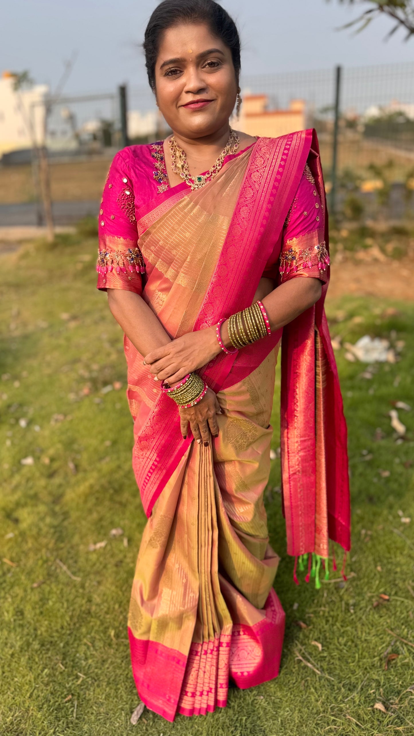 KANCHI SOFT SILK SAREE (pk)