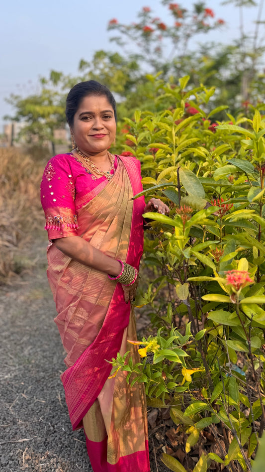 KANCHI SOFT SILK SAREE (pk)