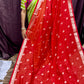 Warm silk saree (red )