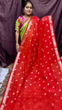 Warm silk saree (red )