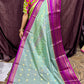 Warm silk saree ( PINK BORDER )