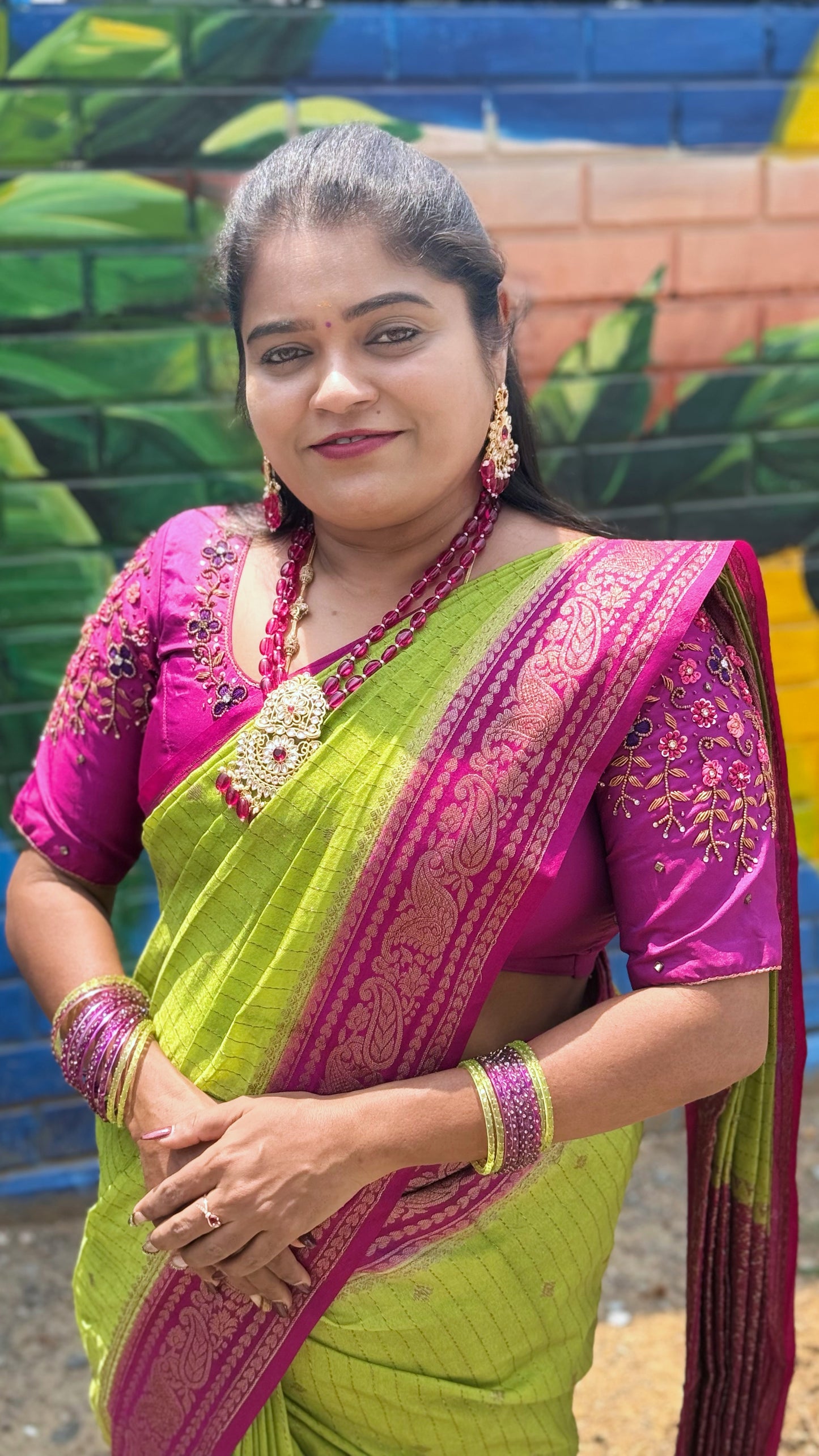 WARM SILK SAREE VAIRA OOSI PATTERN