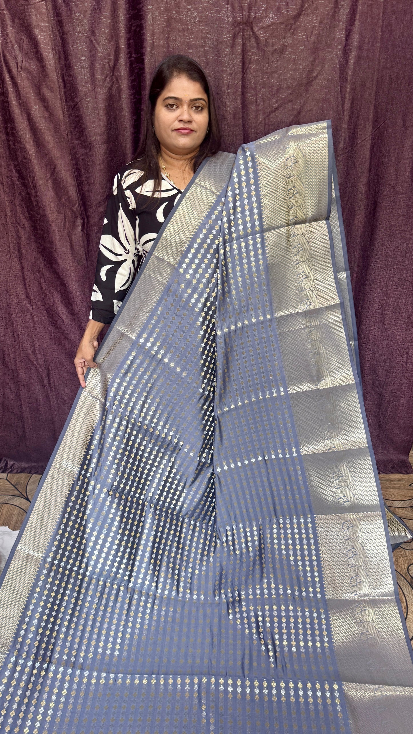 KATTAN SILK SAREE ( Grey)