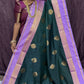 KANCHI SILK SAREE ( Palm green )