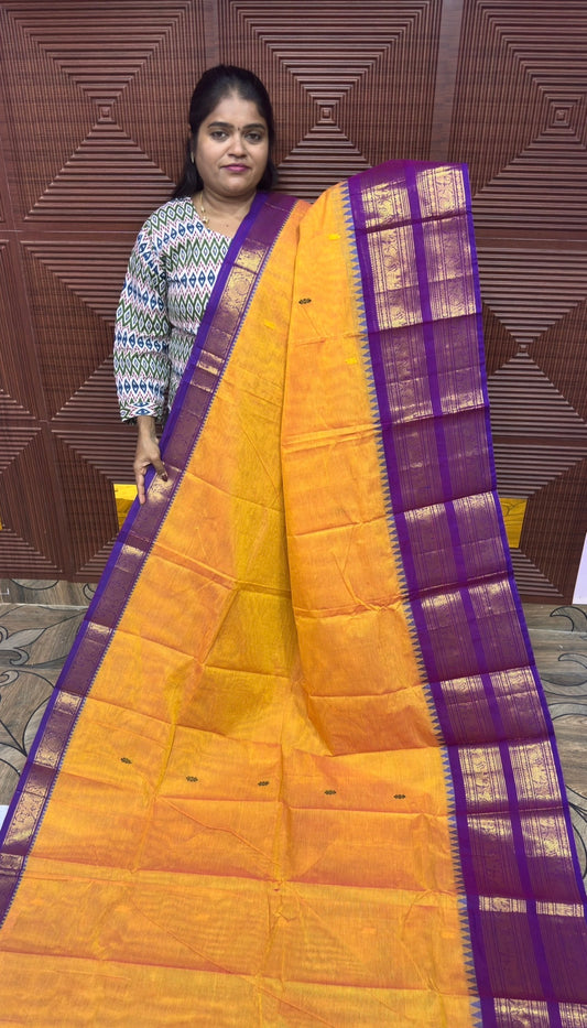 KANCHI CHETTINADU COTTON ( PRE BOOKING ORDER - 4 WEEK DISPATCH) YELLOW DU