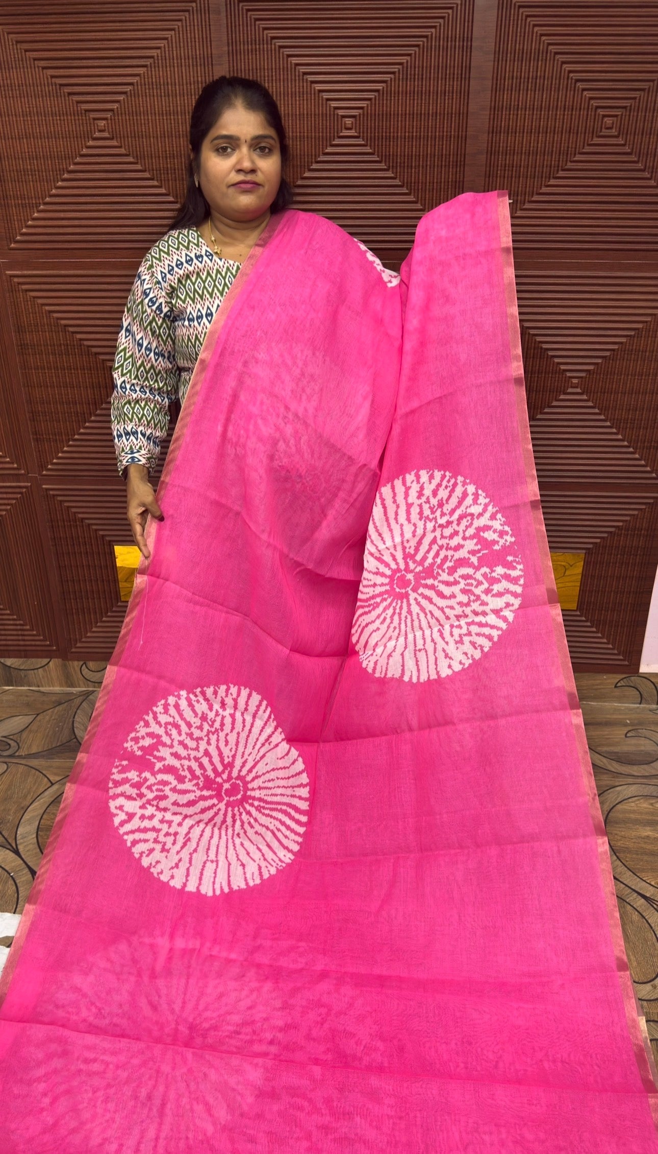 LINEN COTTON SAREE (P)