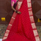 BANARASI SOFT SILK SAREE (RED )