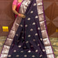 PREMIUM KANCHI SILK SAREE ( DEEP WINE PURPLE) PRE BOOKING 15 DAYS DISPATCH