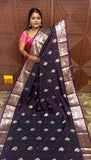 PREMIUM KANCHI SILK SAREE ( DEEP WINE PURPLE) PRE BOOKING 15 DAYS DISPATCH