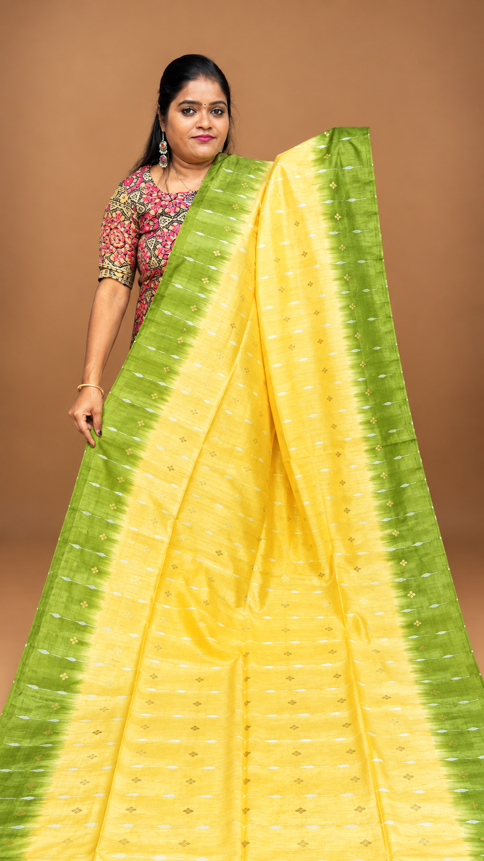 HANDWOVEN BHAGALPURI TUSSAR SILK SAREE