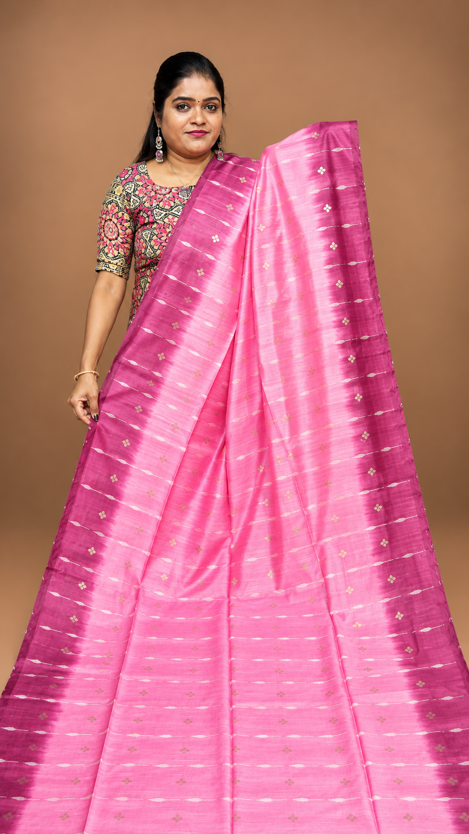 HANDWOVEN BHAGALPURI TUSSAR SILK SAREE