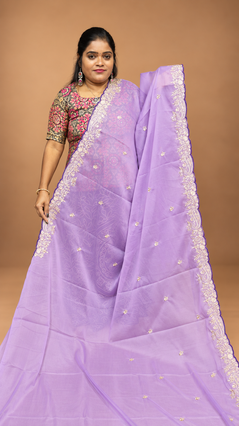 DESIGNER SAREE (Lavender)