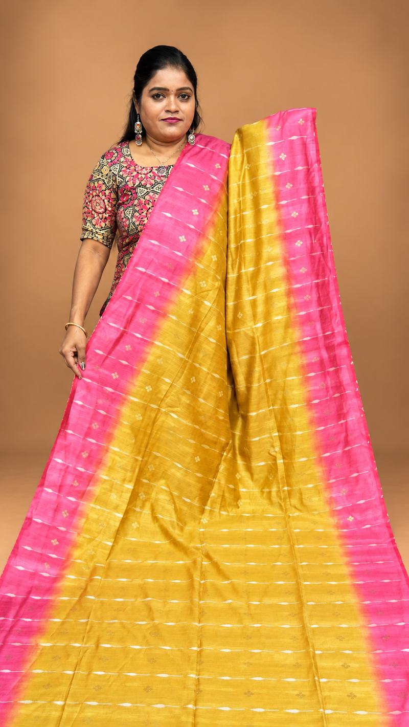HANDWOVEN BHAGALPURI TUSSAR SILK SAREES