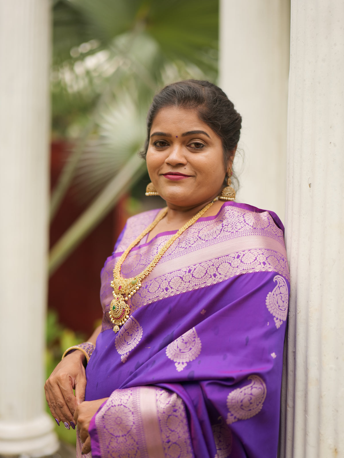 PREMIUM KANCHI SILK SAREE ( Deep Violet)