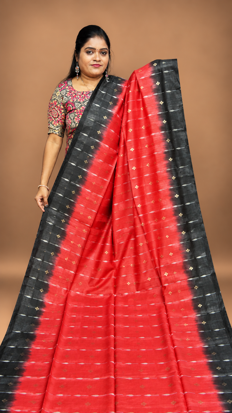 HANDWOVEN BHAGALPURI TUSSAR SILK SAREE