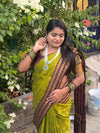 BANARASI SOFT SILK SAREE (GRASS GREEN )