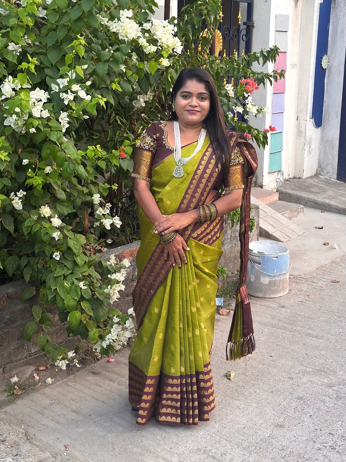 BANARASI SOFT SILK SAREE (GRASS GREEN )
