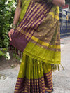 BANARASI SOFT SILK SAREE (GRASS GREEN )