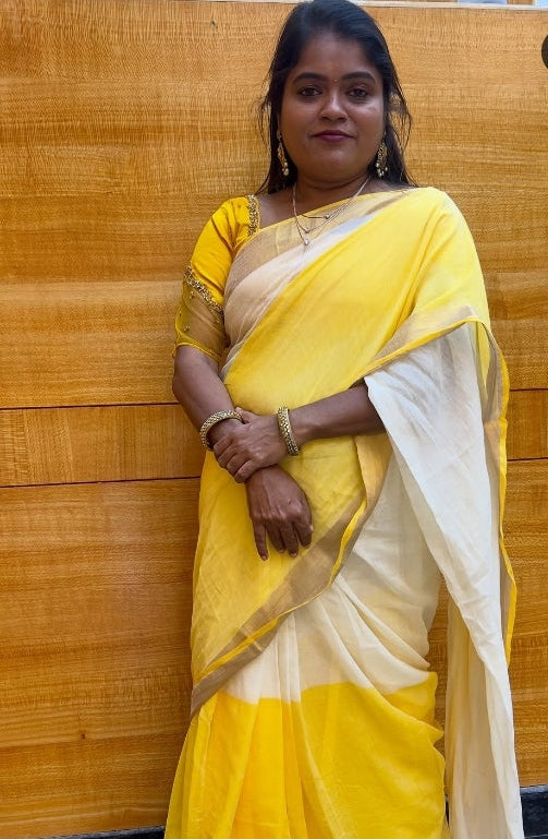 Mul Mul cotton saree