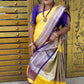 KATTAN SILK SAREE LEMON YELLOW WITH BROCADE BLOUSE 07