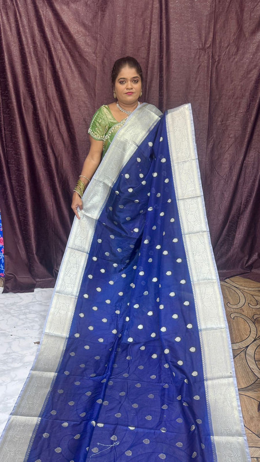 WARMS SILKS SAREES WITH CONTRAST BLOUSE